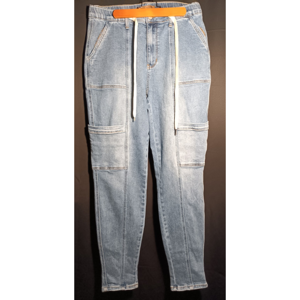 Judy Blue High Rise Cuffed Jogger Jeans Women’s 11/30 Medium Wash Stretch Denim